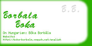 borbala boka business card